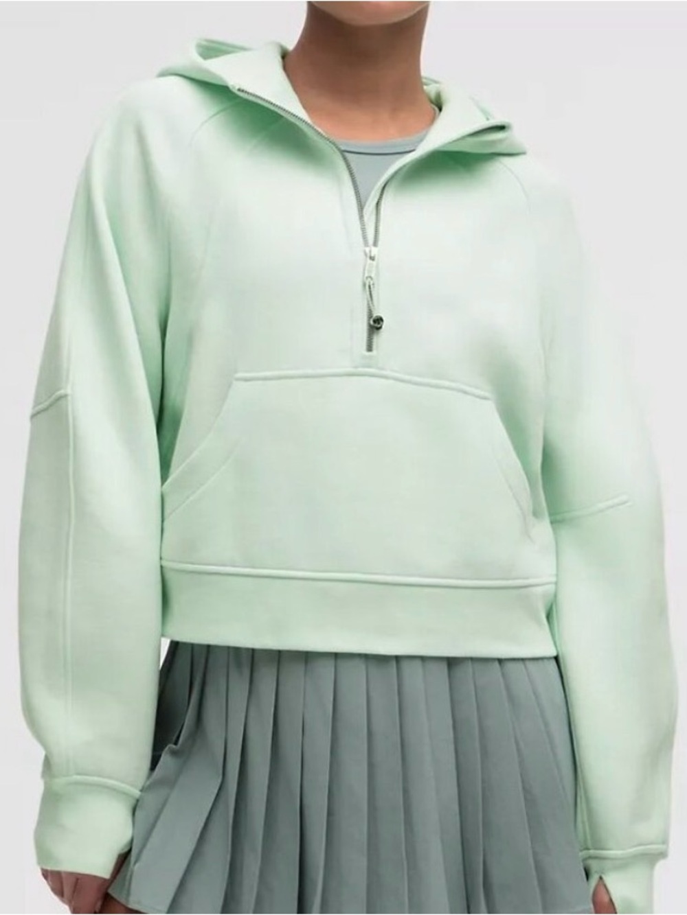 NWOT Lululemon Scuba Oversized Half-Zip Hoodie. Sea Mist. Size. XS/S